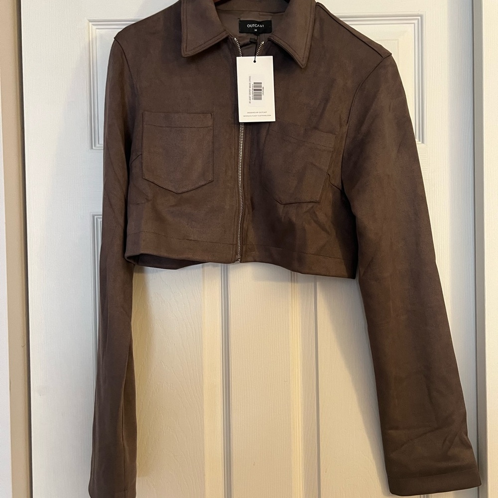 Outcast Mauve Cropped Jacket and Shorts Set - Picture 3 of 4